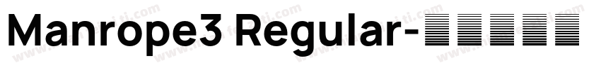 Manrope3 Regular字体转换